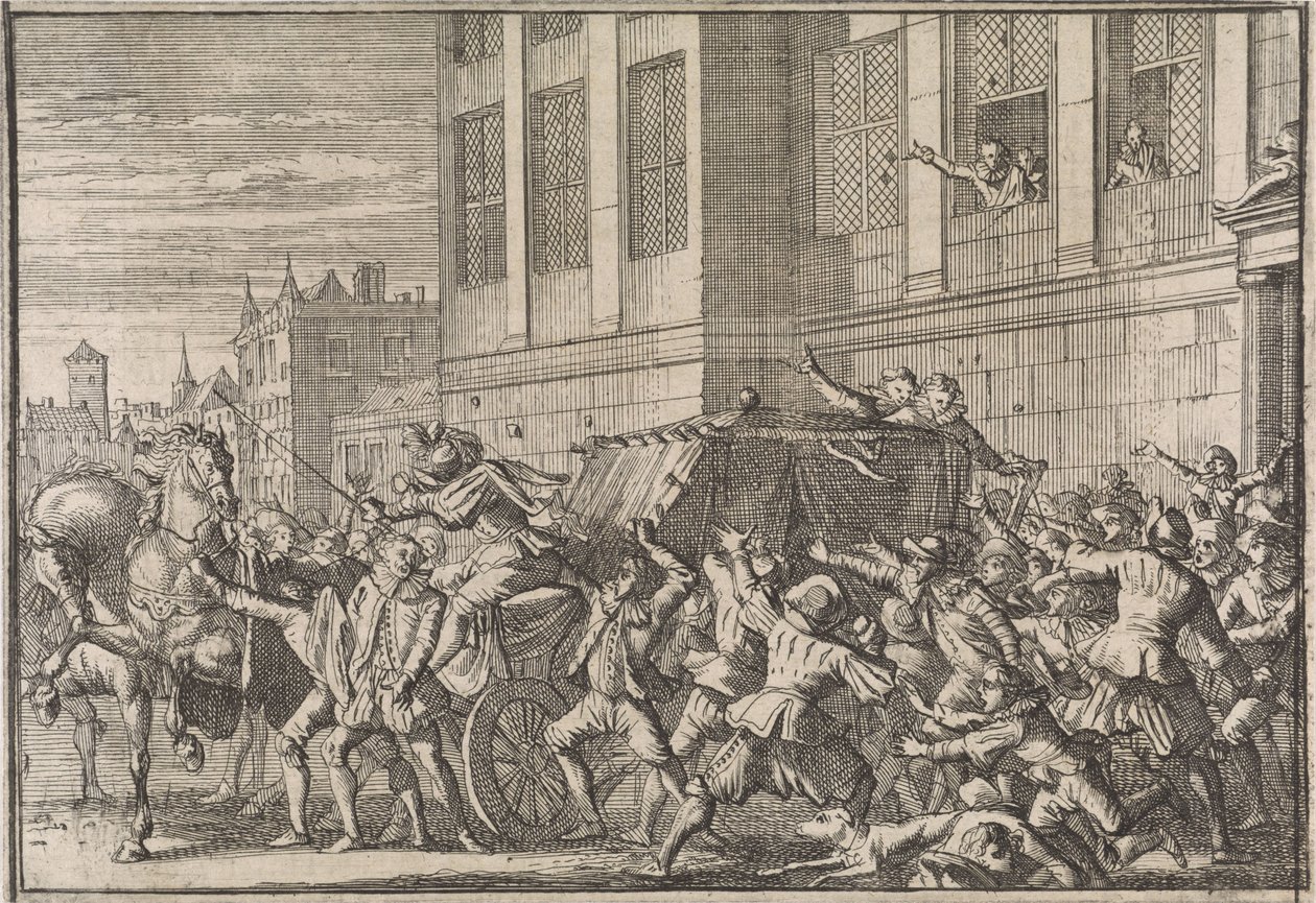 Támadás Madridnál Olivares gróf Gaspard de Gusmán hintója ellen, 1643 alkotó: Caspar Luyken (attributed to)
