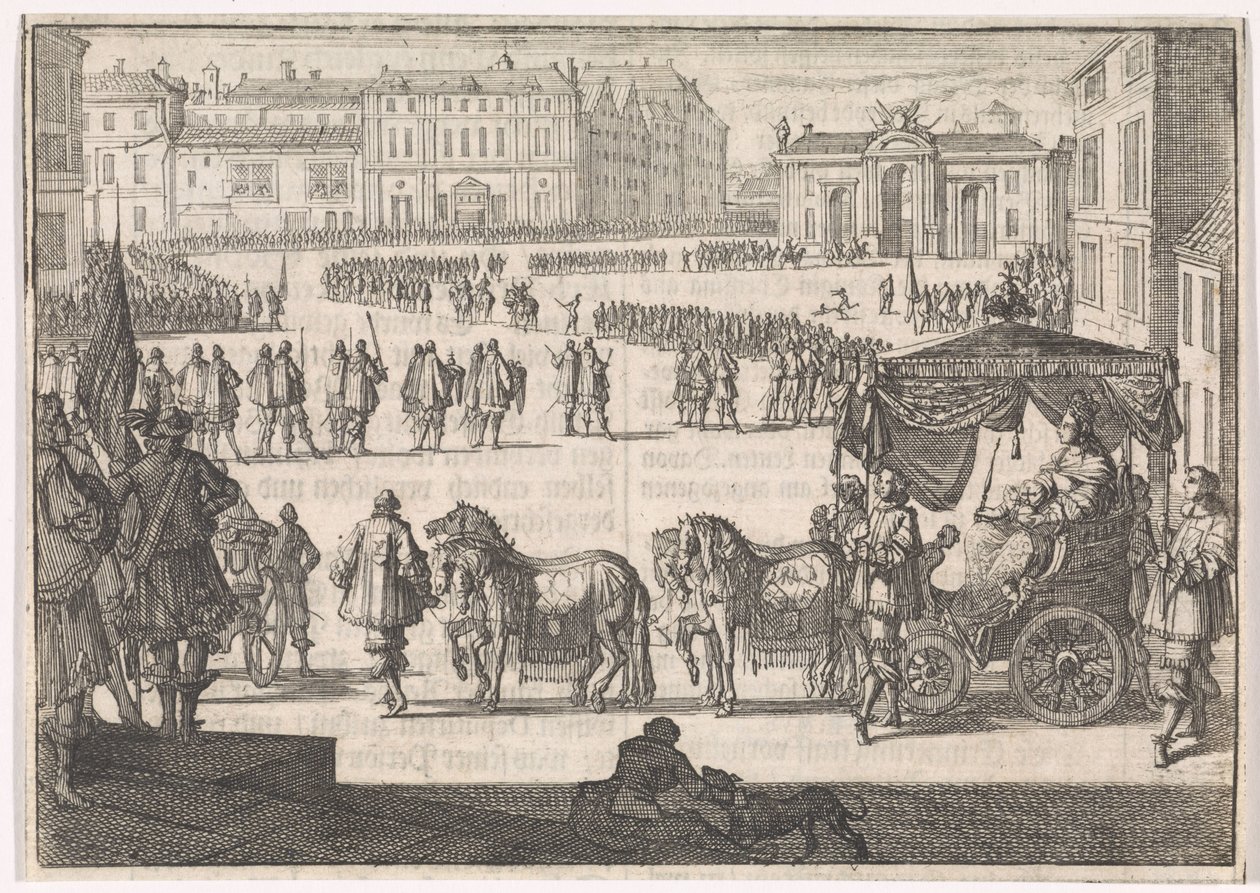 Krisztina, Svéd királynő beiktatása Stockholmban, 1650 alkotó: Caspar Luyken (attributed to)