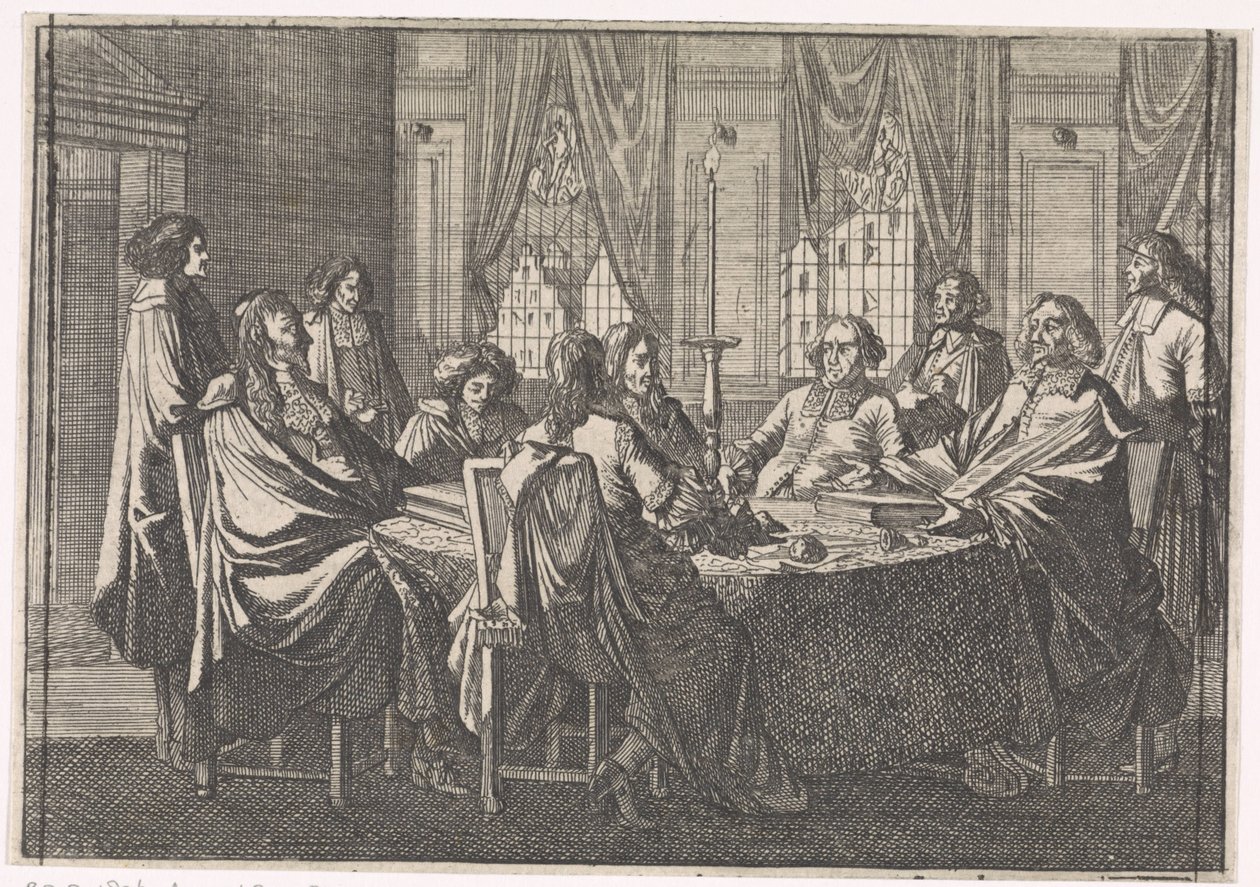 Tárgyalások a münsteri béke idején, 1648 alkotó: Caspar Luyken (attributed to)