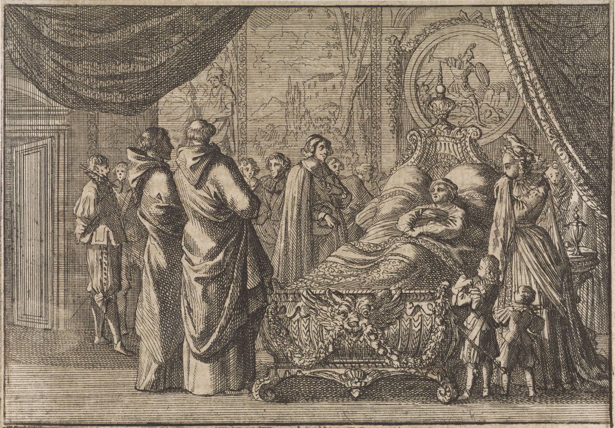 XIII. Lajos halálos ágya, 1643 alkotó: Caspar Luyken (attributed to)