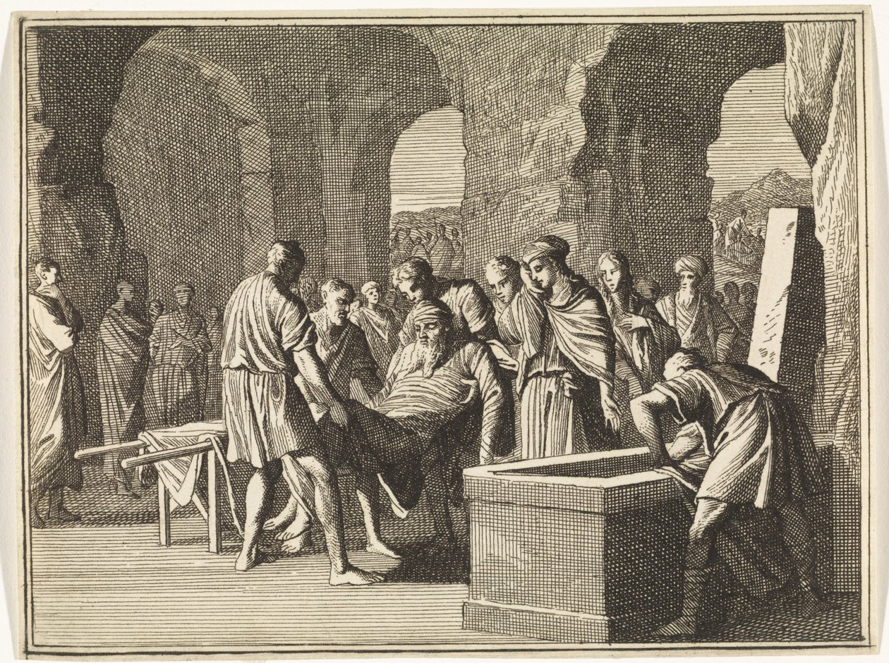 Jakob temetése alkotó: Caspar Luyken