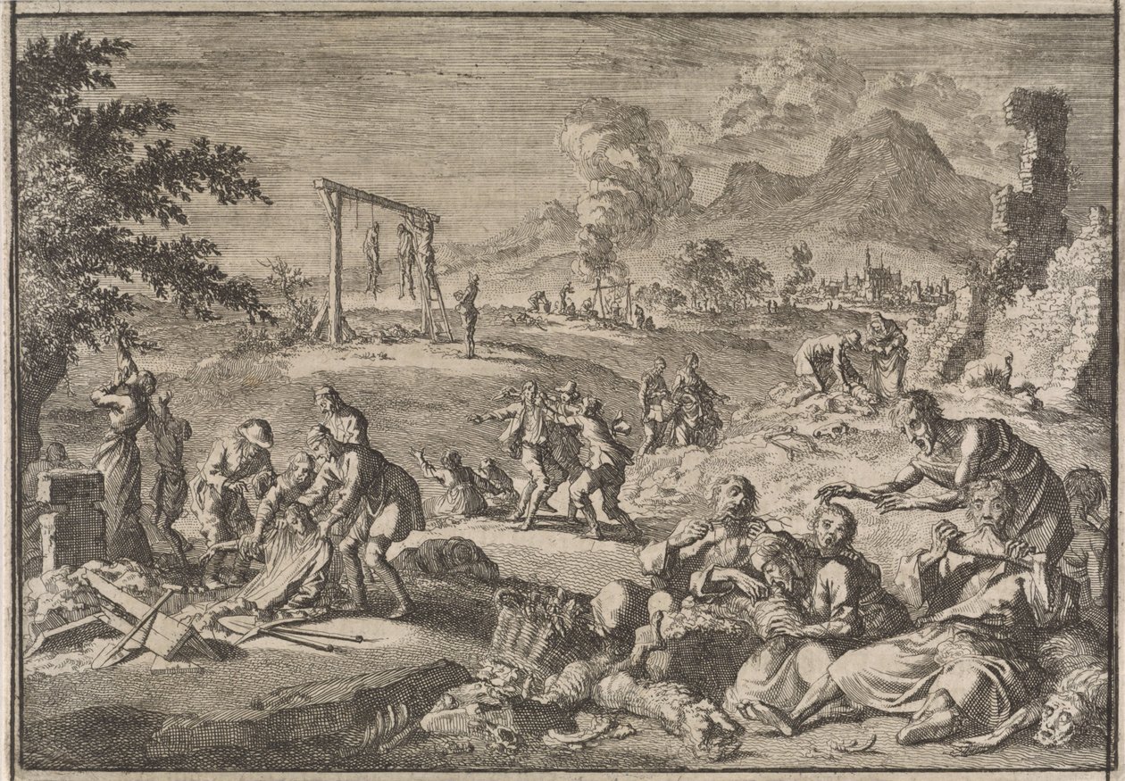 Éhínség Németországban, 1637, 1701. alkotó: Caspar Luyken