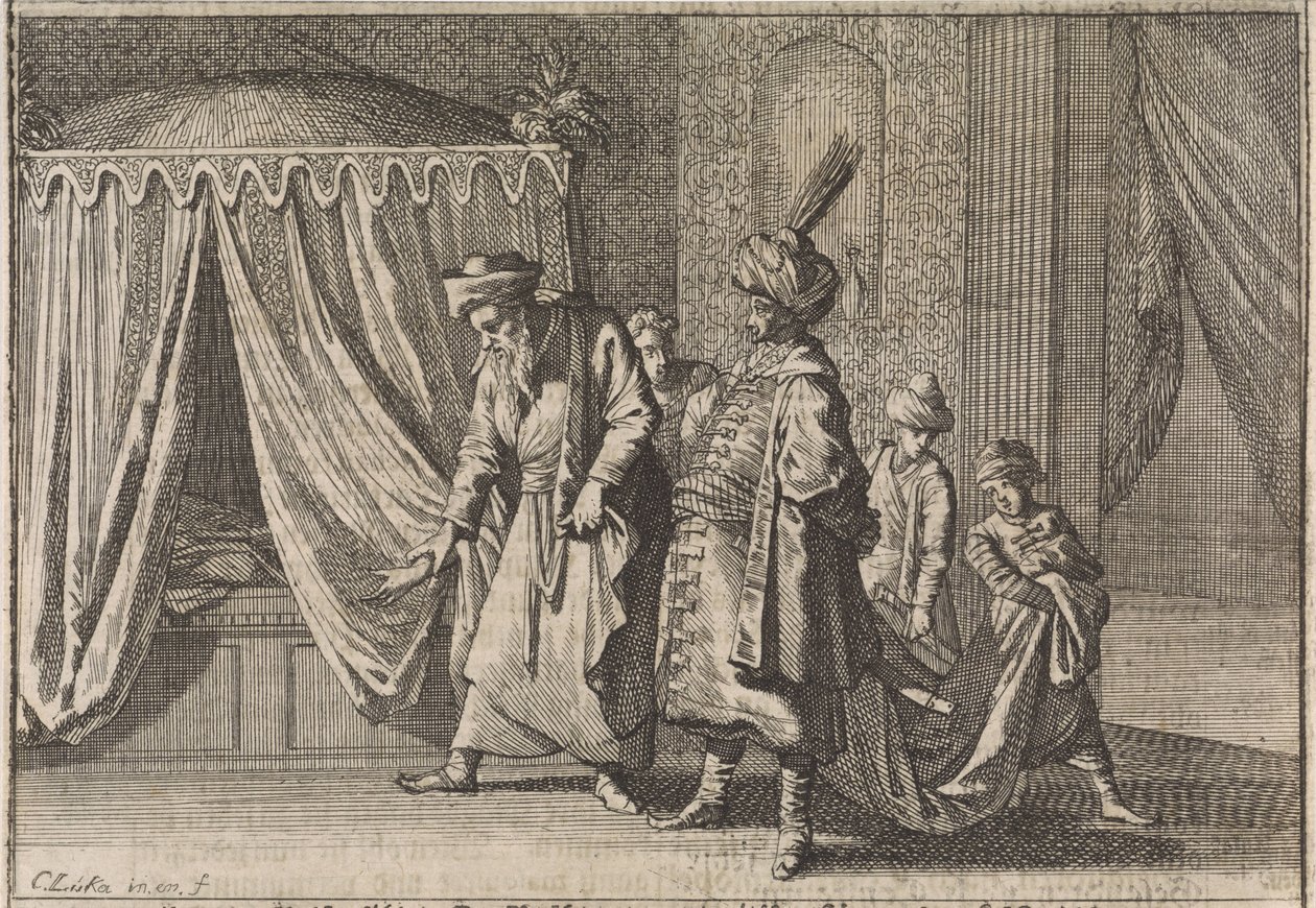 A pasa feleségének betegágya, 1639 alkotó: Caspar Luyken
