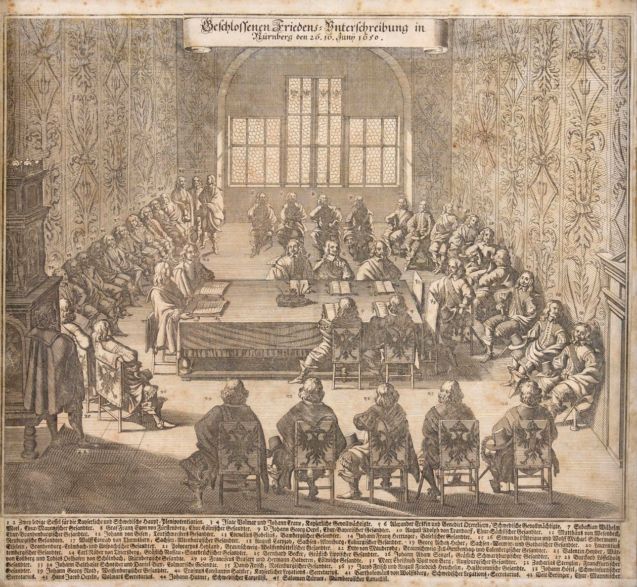 A vesztfáliai béke ratifikálása Nürnbergben 1650. június 26-án. alkotó: Caspar Merian