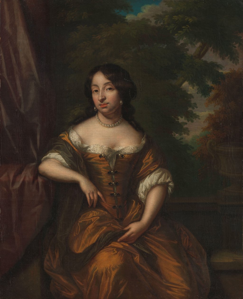 Anna Maria Hoeufft 91646-1715), Jan Boudaen Courten feleségének portréja alkotó: Caspar Netscher (copy after)