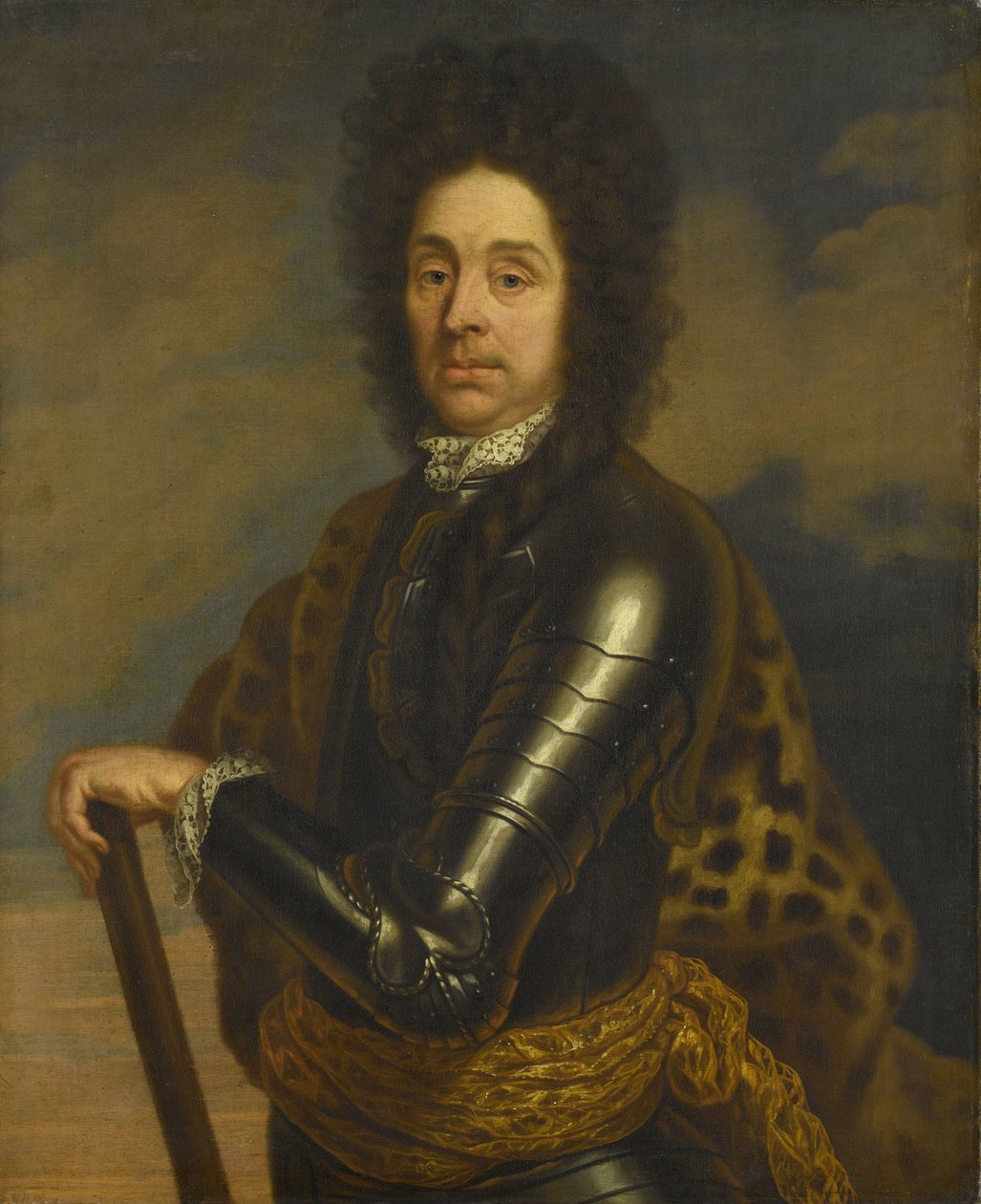 Menno Baron van Coehoorn (1641-1704) portréja. Tüzérségi és Erődítési mérnök tábornok alkotó: Caspar Netscher (copy after)