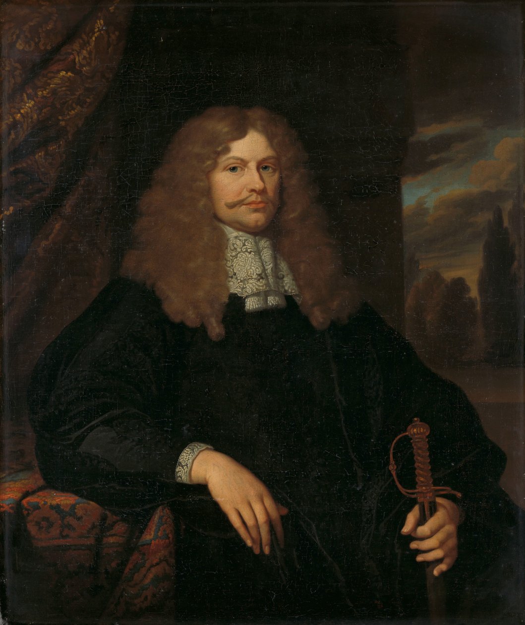 Cornelis Backer (1633-81), tanácsos, alpolgármester és az amszterdami milícia ezredesének portréja alkotó: Caspar Netscher