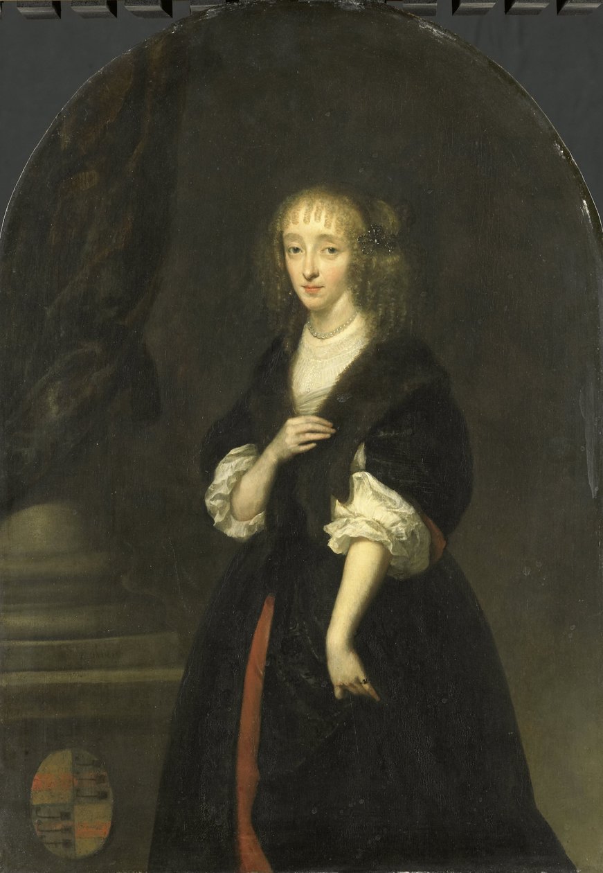 Jacoba Bicker (1640-95), Pieter de Graeff feleségének portréja alkotó: Caspar Netscher