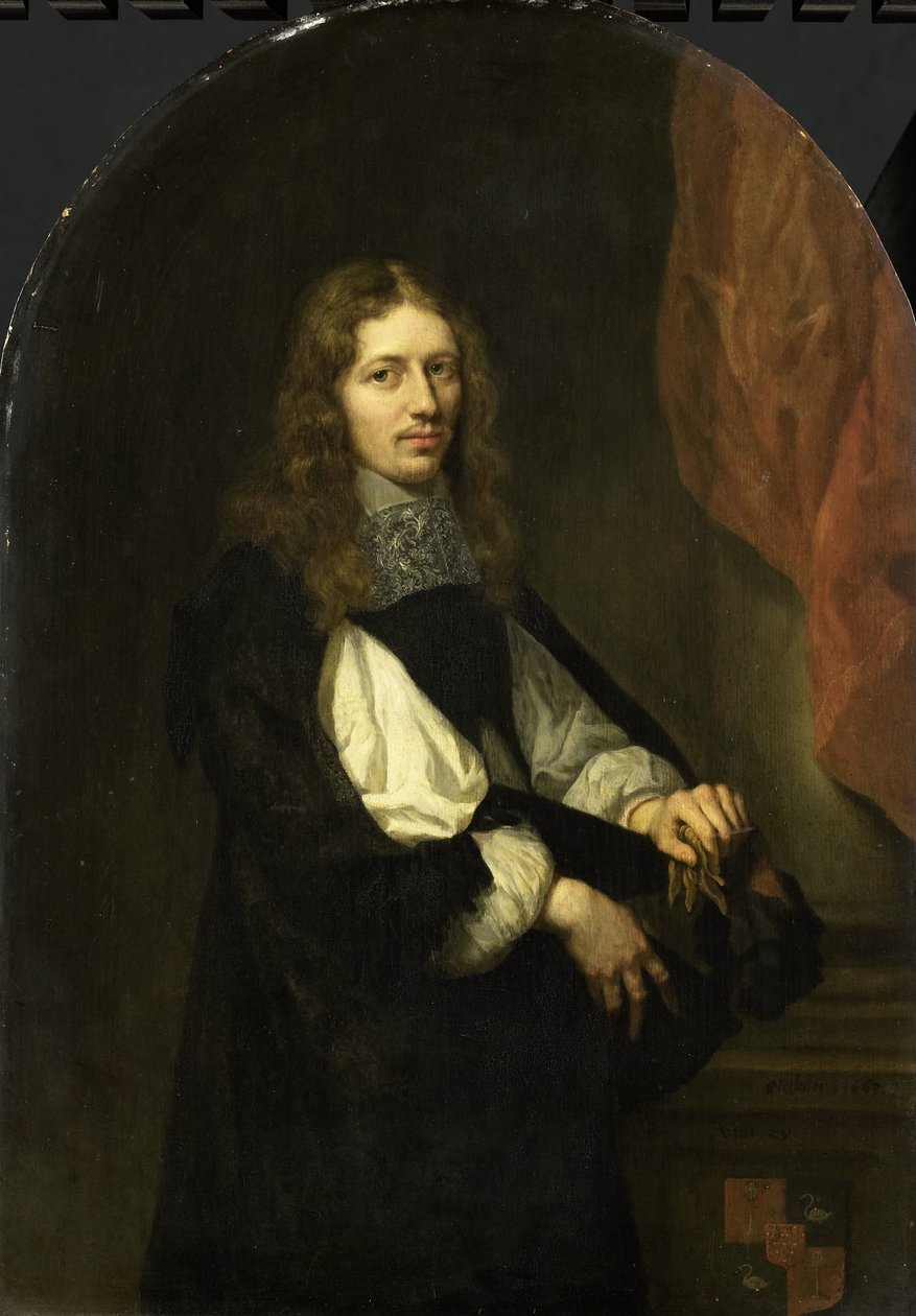 Pieter de Graeff (1638-1707), Zuid-Polsbroek, Purmerland és Ilpendam urának portréja. Amszterdam polgármestere alkotó: Caspar Netscher