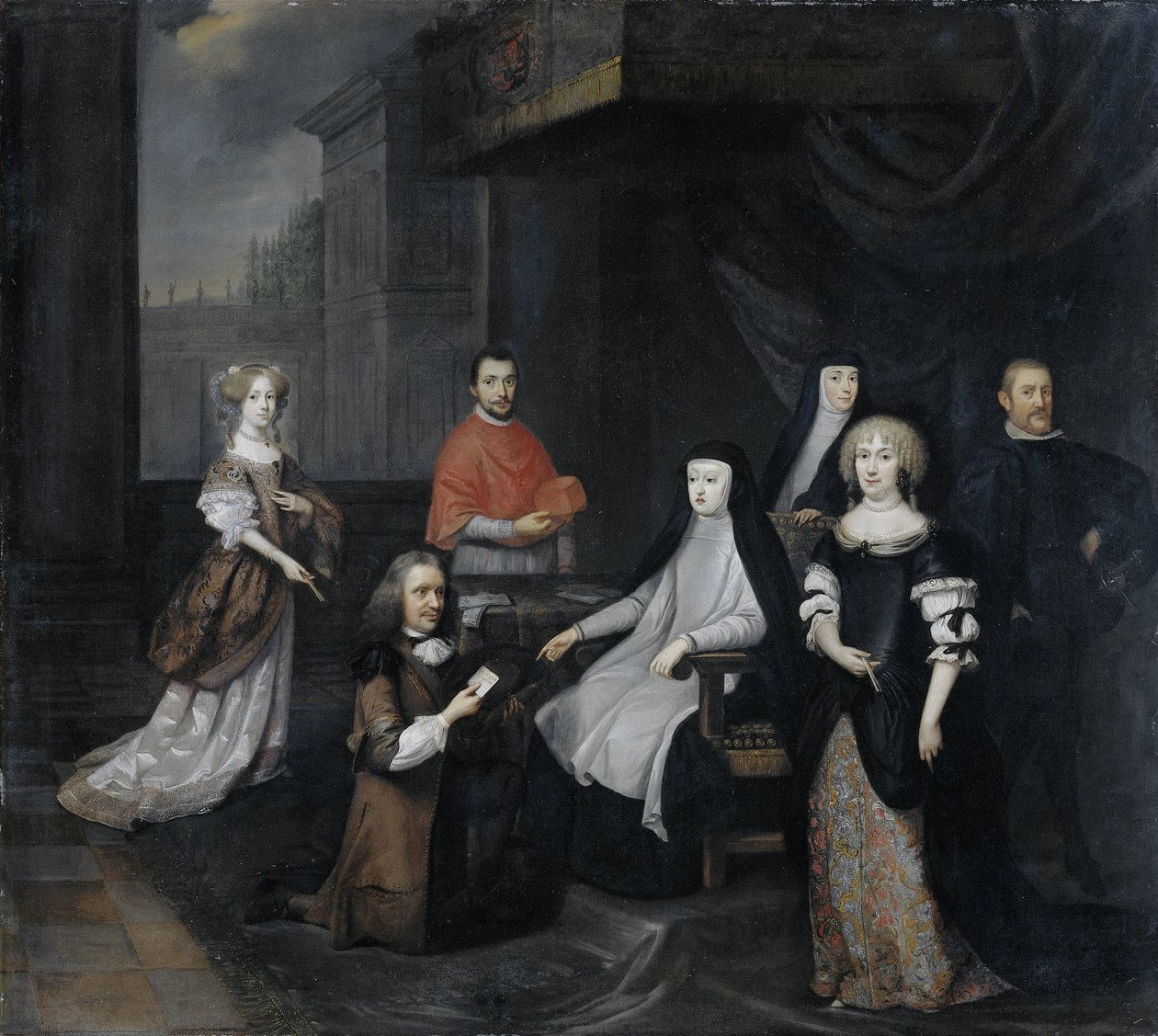 Hieronymus van Beverningk holland nagykövet fogadása Maria-Anna osztrák uralkodónő által, 1671. március 2. alkotó: Caspar Netscher