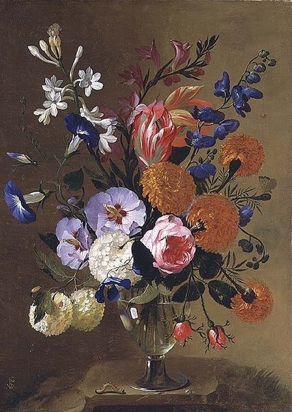 Virágcsendélet vázában, 1668 alkotó: Caspar Pieter I Verbrugghen
