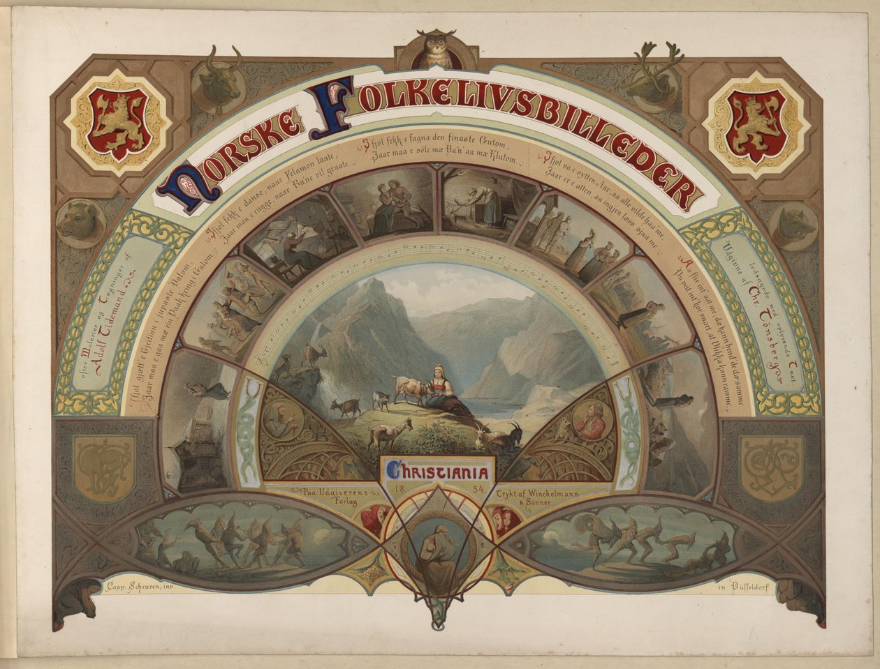 Az illusztráció Tidemand, Adolph Norske Folkelivsbilleder könyvéből származik, és Chr. Tønsberg kiadója alkotó: Caspar Scheuren