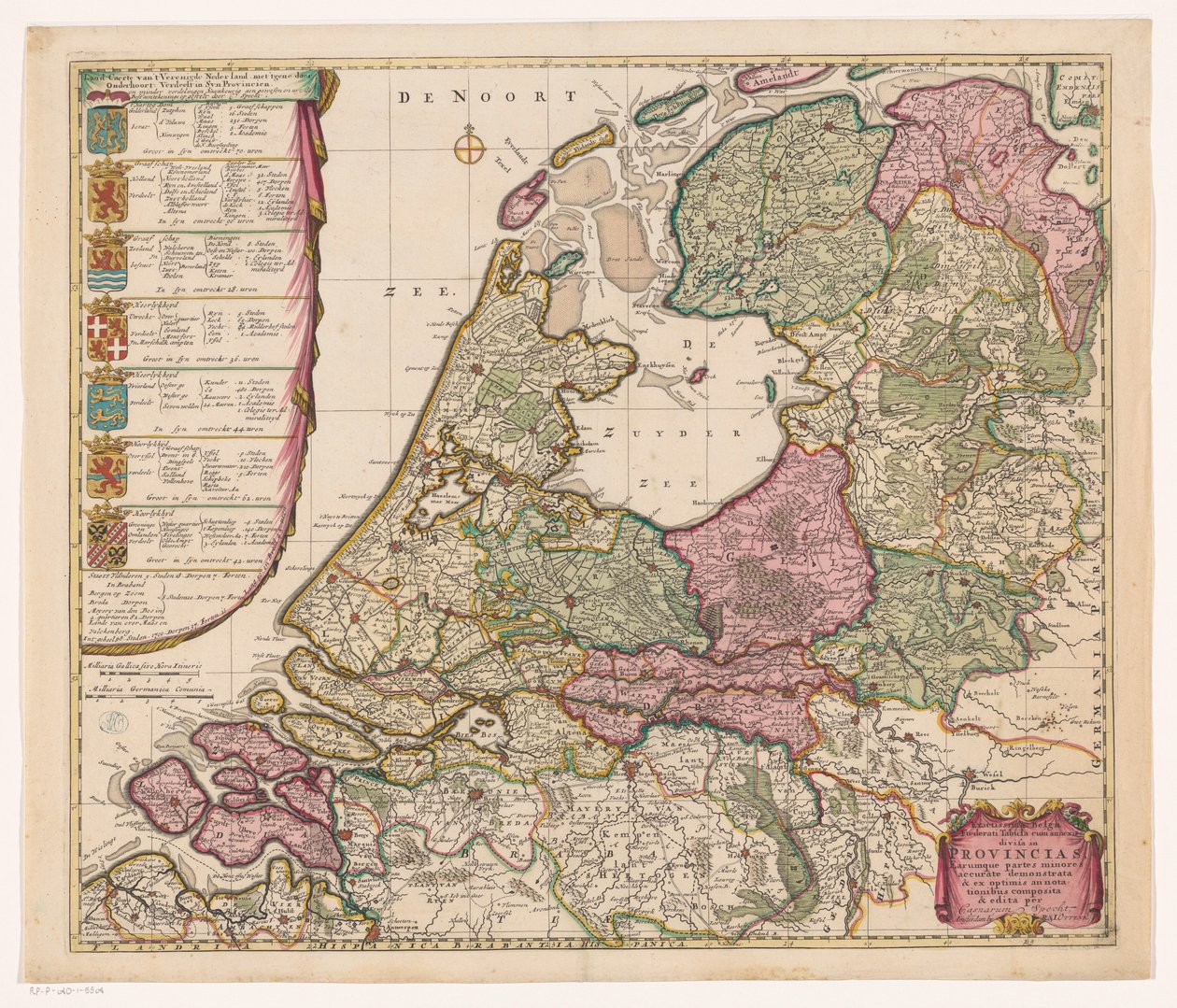 A Hét Köztársaság térképe Egyesült Hollandia Land caerte van 