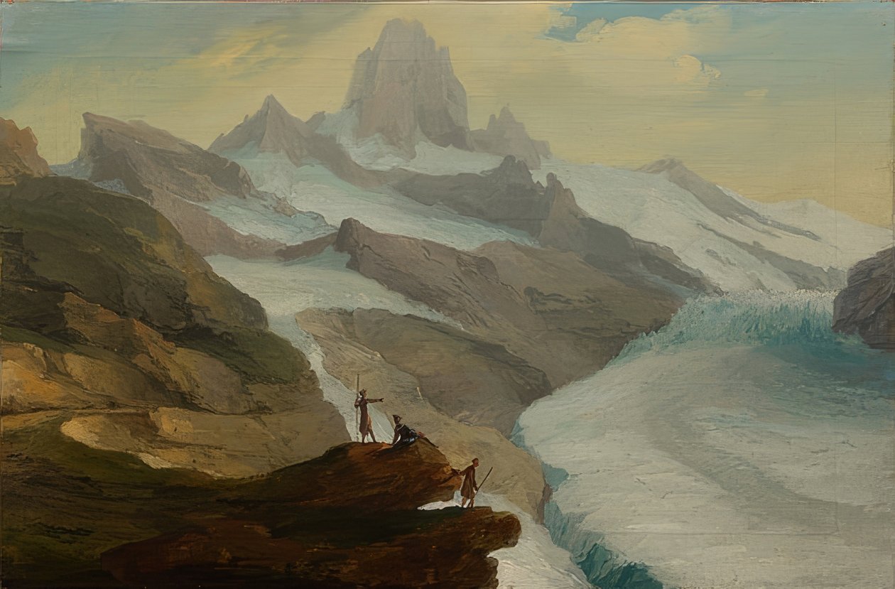Kilátás a Bäniseggről az alsó Grindelwald-gleccserre. 1778 alkotó: Caspar Wolf