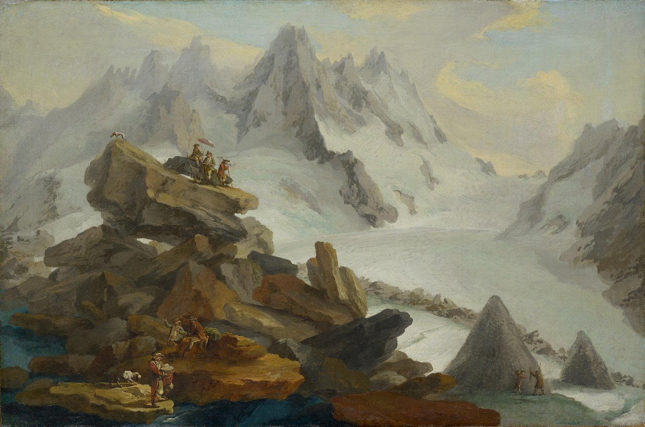 A Lauteraar-gleccser alkotó: Caspar Wolf