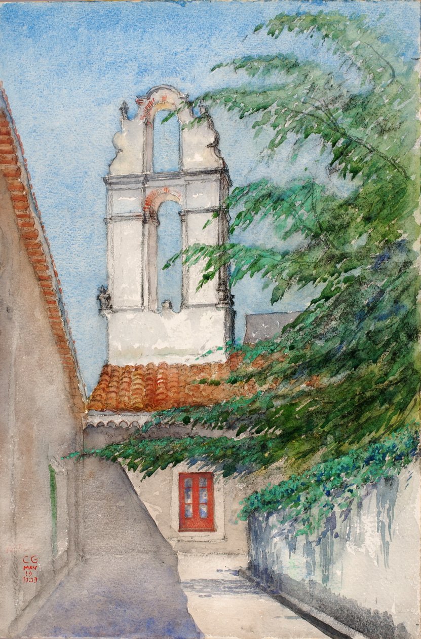 Harangtorony, Hotel San Dominico Old Monastery, Taormina, Szicília, 1933. alkotó: Cass Gilbert