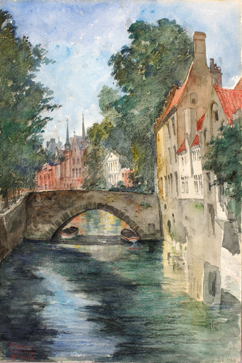 A csatornán, Brugge, 1928. alkotó: Cass Gilbert