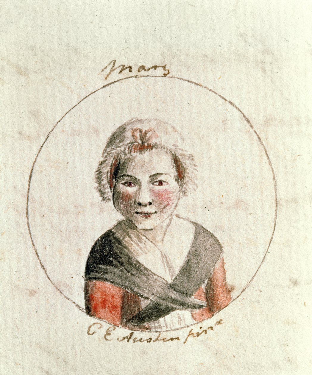 Mary Tudor, 1790 körül (toll, tinta és WC papíron) alkotó: Cassandra Austen
