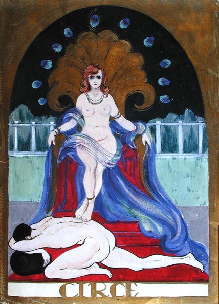 Circe, 1900-20 körül (akvarell, papír) alkotó: Castana Castana