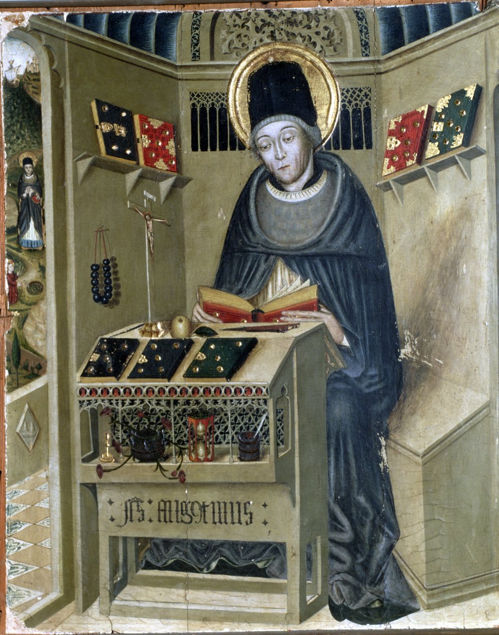 Szent Ágoston oltárképe, St. Augustine műtermében alkotó: Catalan School