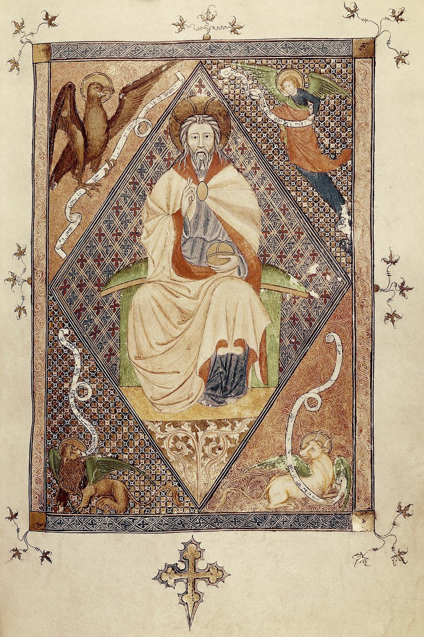 Krisztus a fenségben (a dicsőségben) (miniatűr) alkotó: Catalan School