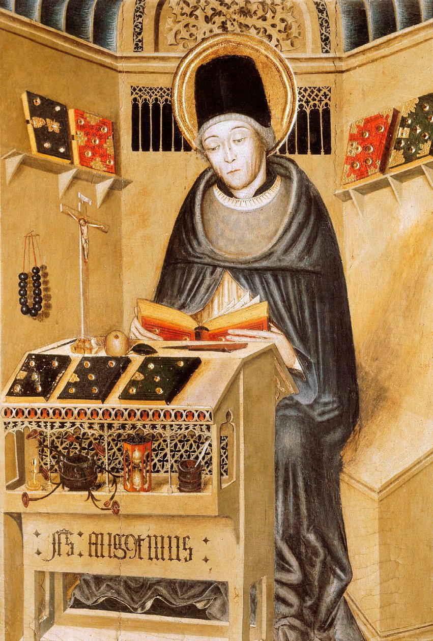 Hippói Szent Ágoston portréja (tempera fán) alkotó: Catalan School
