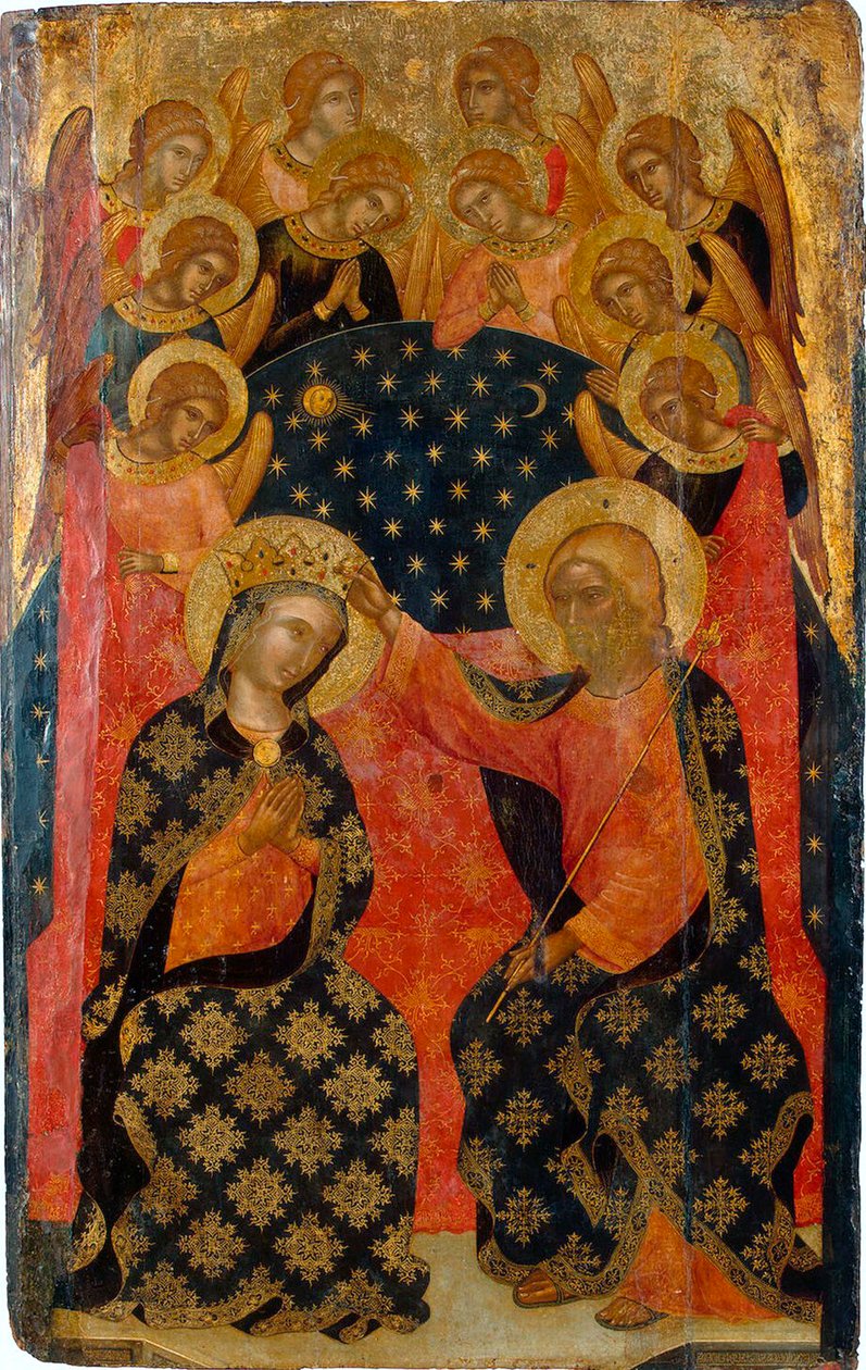 A Szűz koronázása, 1360-as évek. alkotó: Caterino Veneziano I