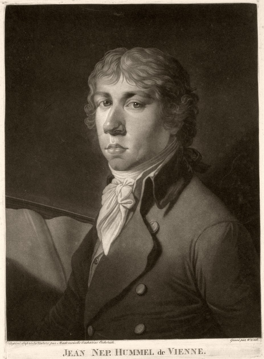 Johann Nepomuk Hummel (1778-1837) Wrenck metszete alkotó: Catharina Escherich