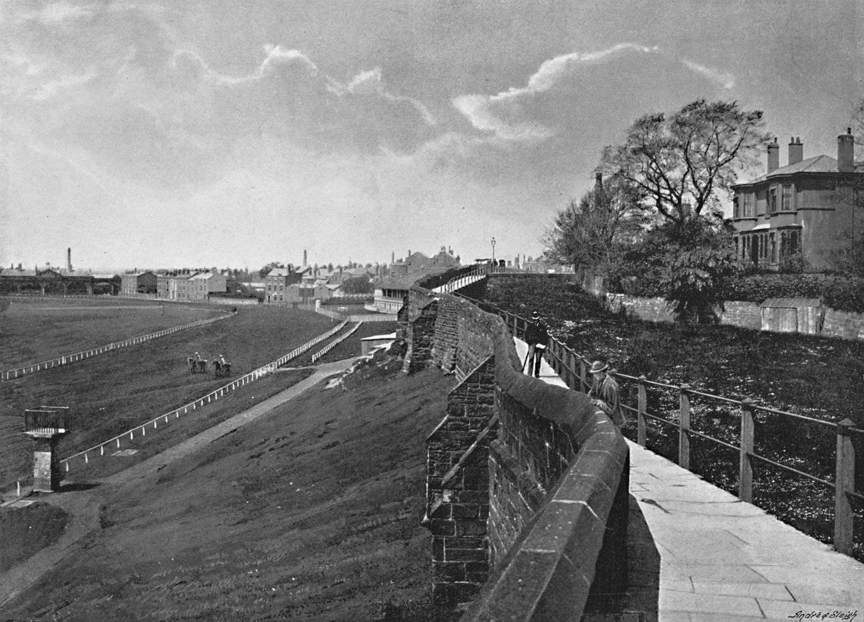 A fal és Roodee, Chester, 1896 alkotó: Catherall and Pritchard