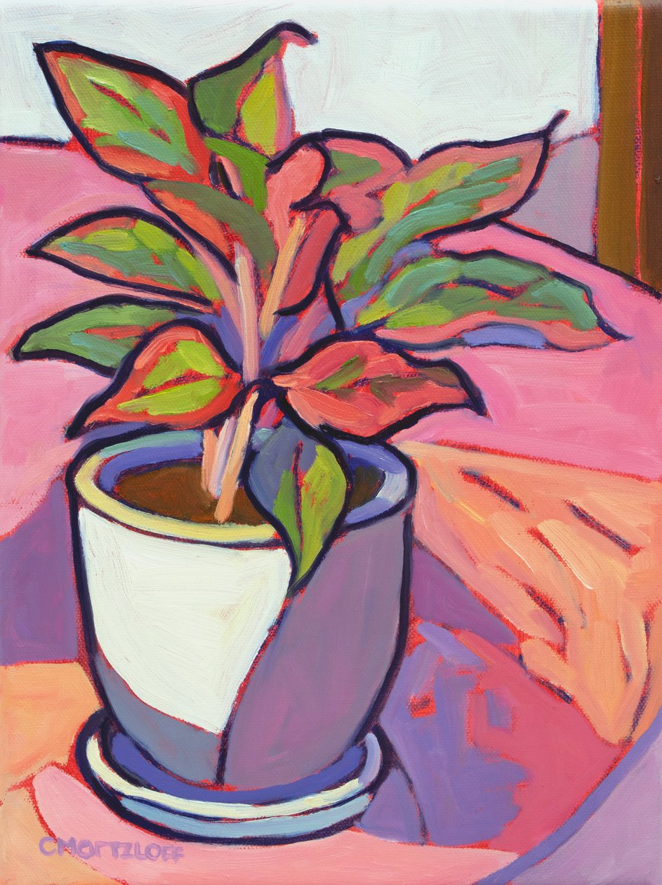 Cabana Plant, 2024 (olaj) alkotó: Catherine J Martzloff