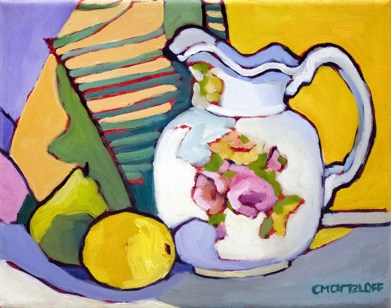Floral Fusion, 2024 (olaj, vászon) alkotó: Catherine J Martzloff