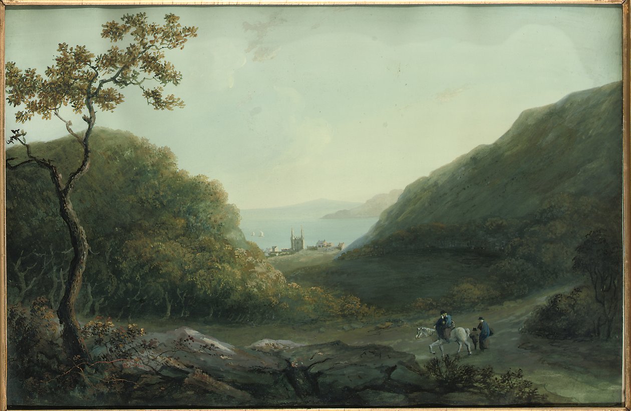 Penrhyn kastély, Bangor közelében, Gwyneddben, Észak-Walesben, 1820 előtt alkotó: Catherine Maria Bury
