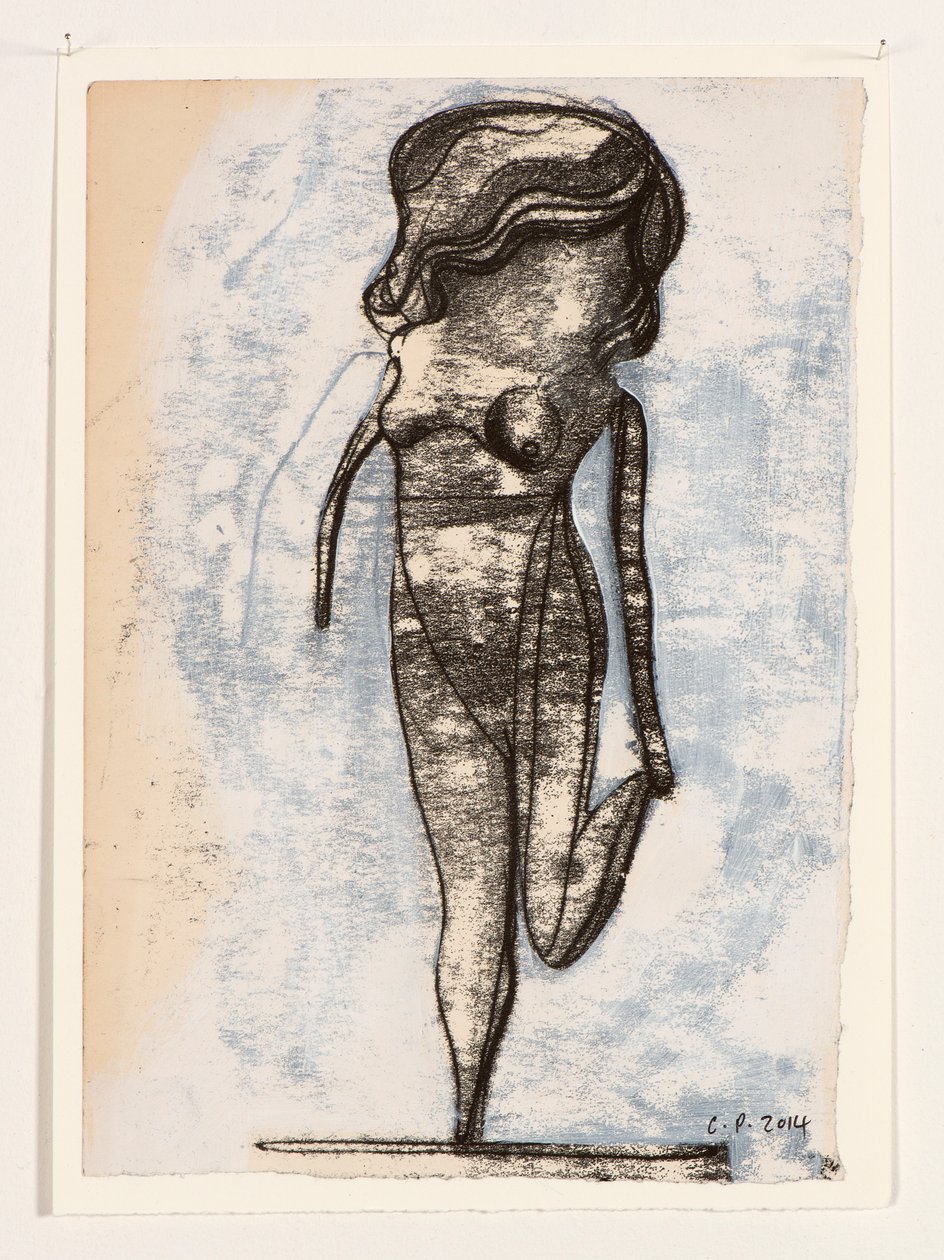 Doll On One Leg, 2014 (monoprint és akrilfesték) alkotó: Cathie Pilkington