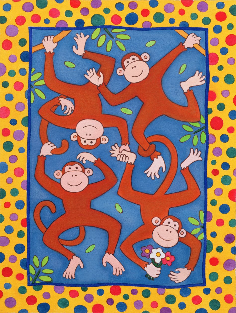 Cheeky Monkeys (wc) alkotó: Cathy Baxter