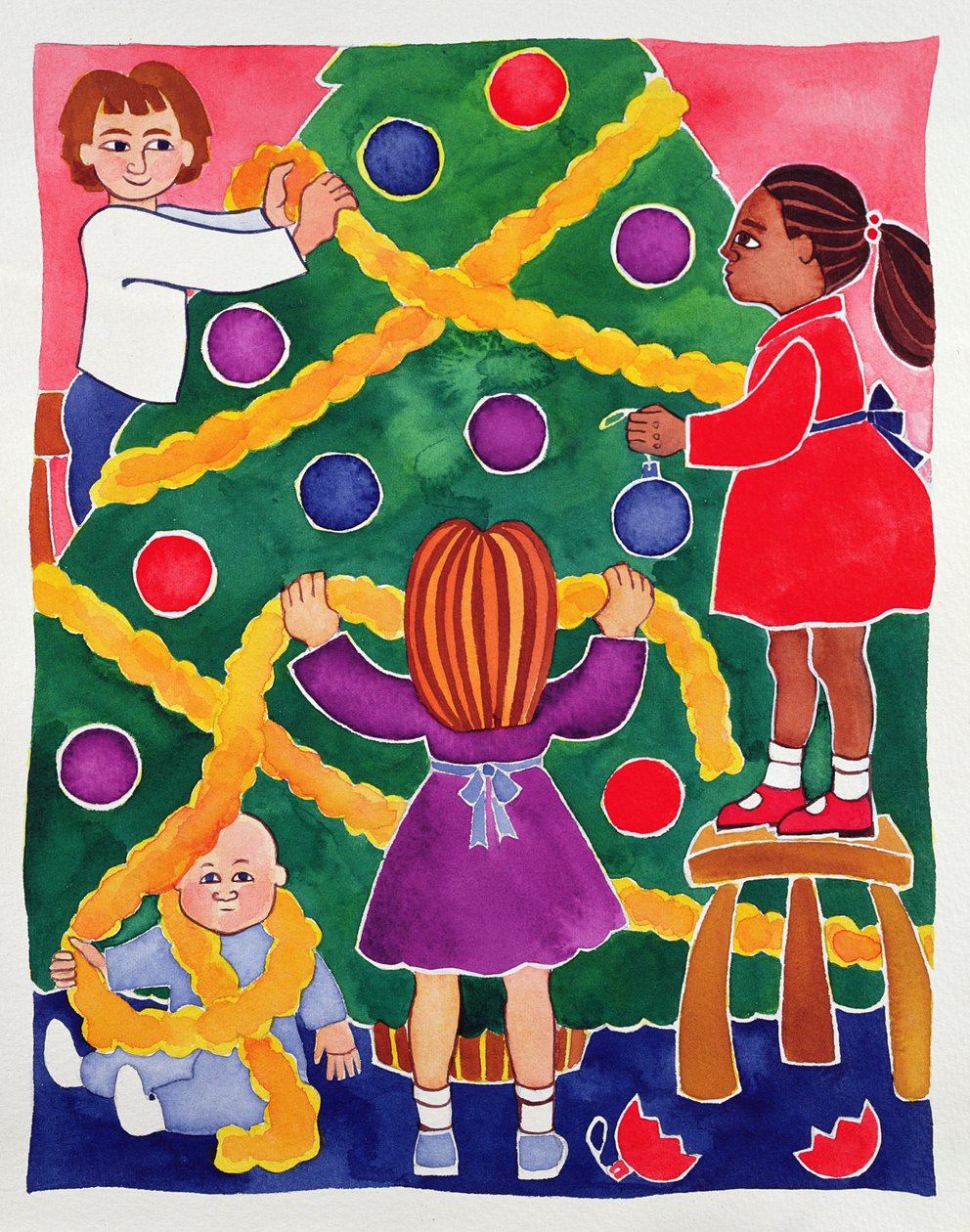 A karácsonyfa díszítése alkotó: Cathy Baxter