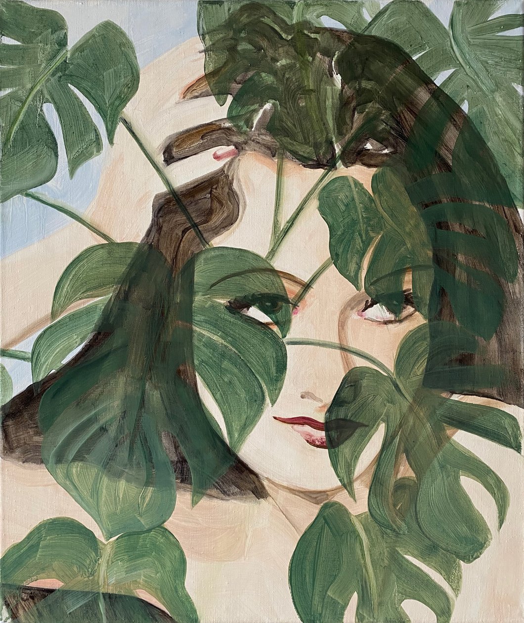 Camouflage, 2022 (olaj, vászon) alkotó: Cathy Lomax
