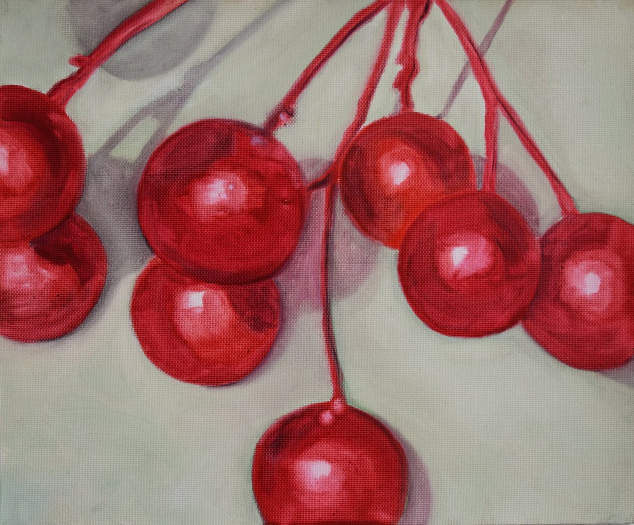 Cseresznye, 2013 (olaj, papír) alkotó: Cathy Lomax
