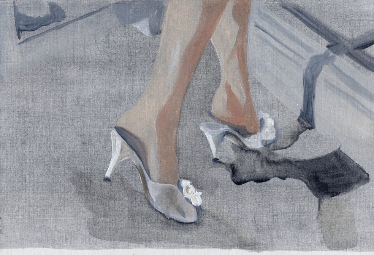 Filmnapló #47 (23.04.13 Levetkőzött), 2015 (olaj, papír) alkotó: Cathy Lomax