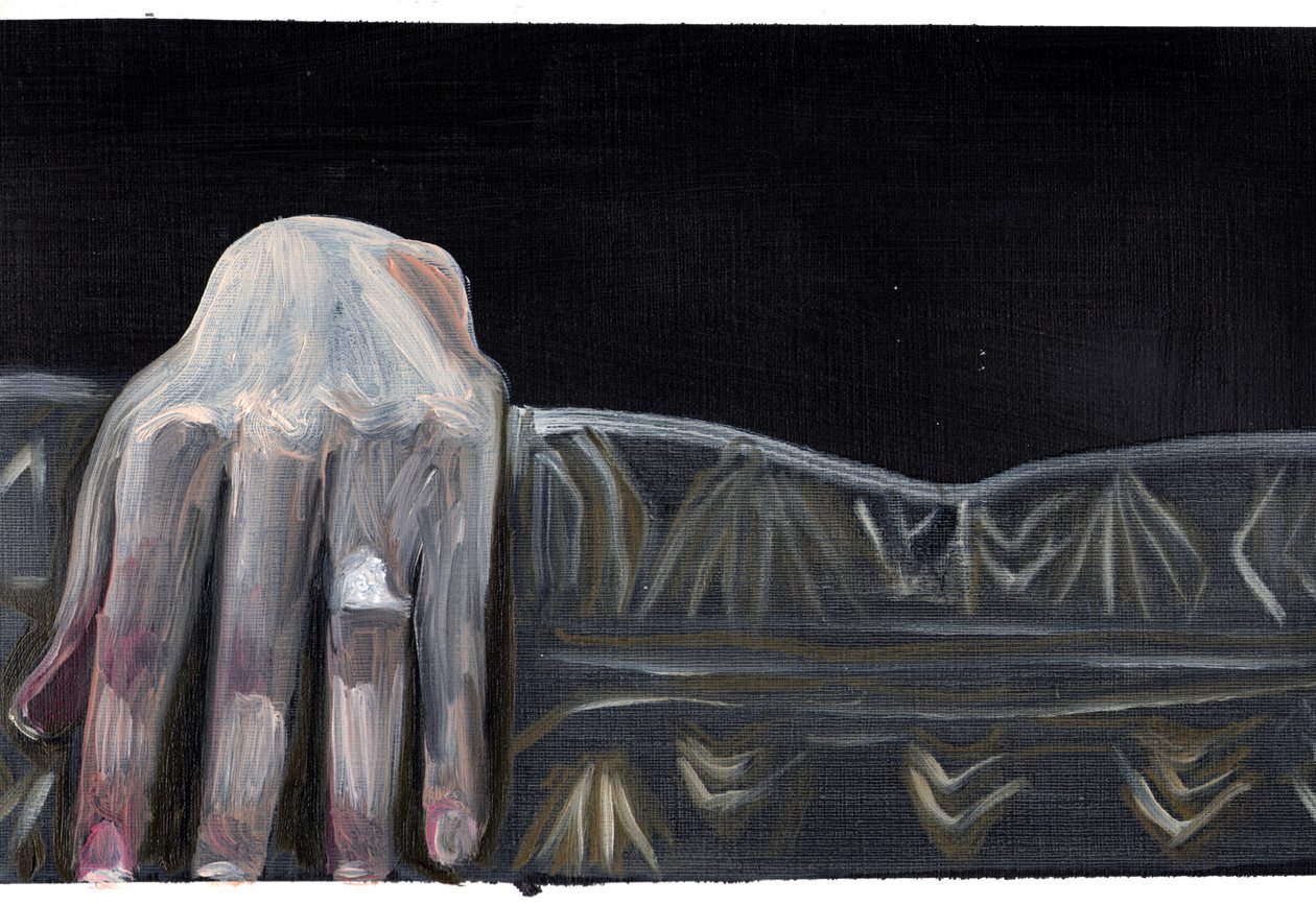 Filmnapló #48 (18.05.13 Nem látta, hogy ki az), 2015 (olaj, papír) alkotó: Cathy Lomax
