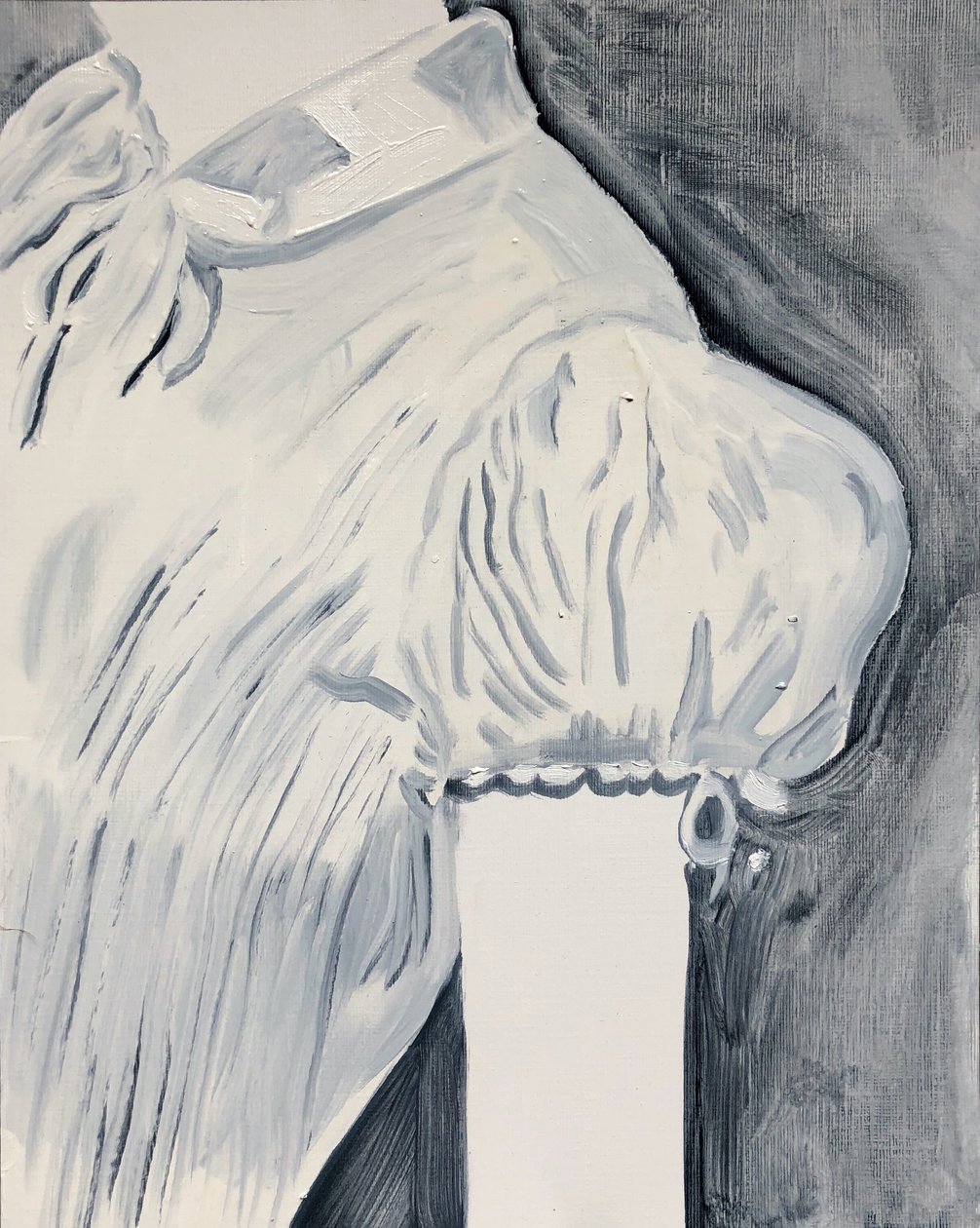 Puff, 2018 (olaj, papír) alkotó: Cathy Lomax