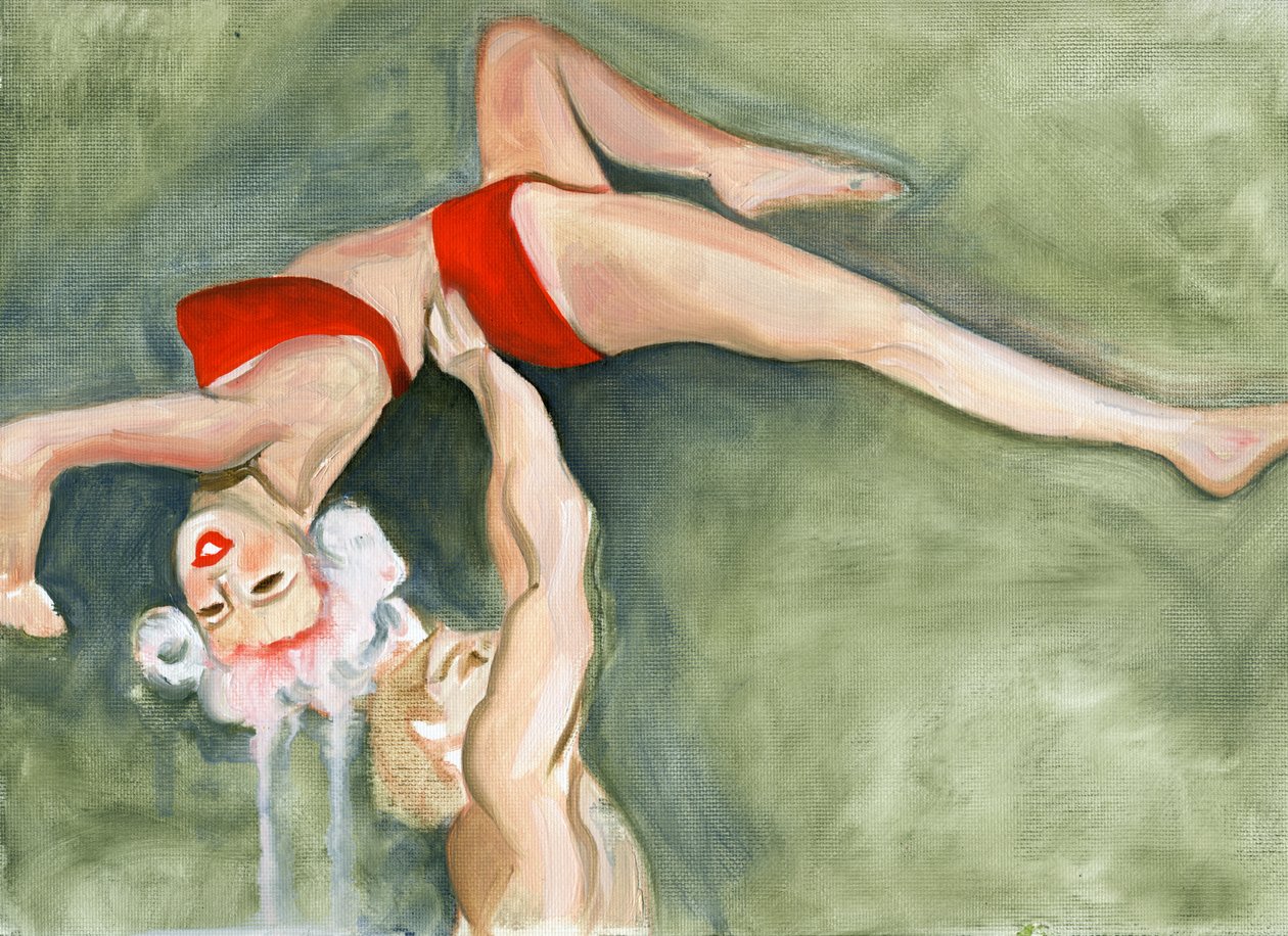 Egy szerelmi istennő elkerülhetetlen vége (Jayne 4), 2008 (olaj, vászon) alkotó: Cathy Lomax