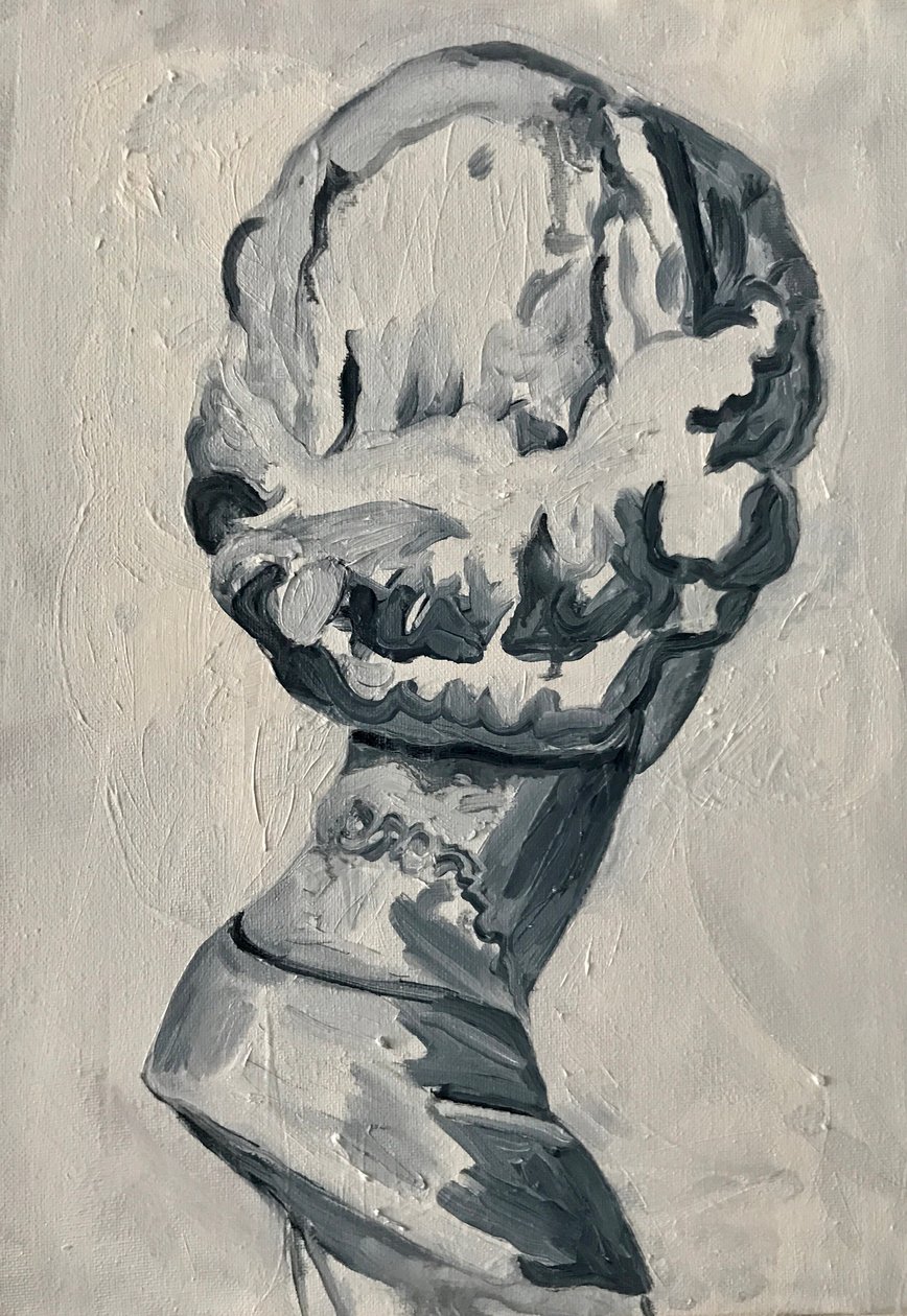 The Merry Maidens: Harper, 2017 (olaj, vászon) alkotó: Cathy Lomax