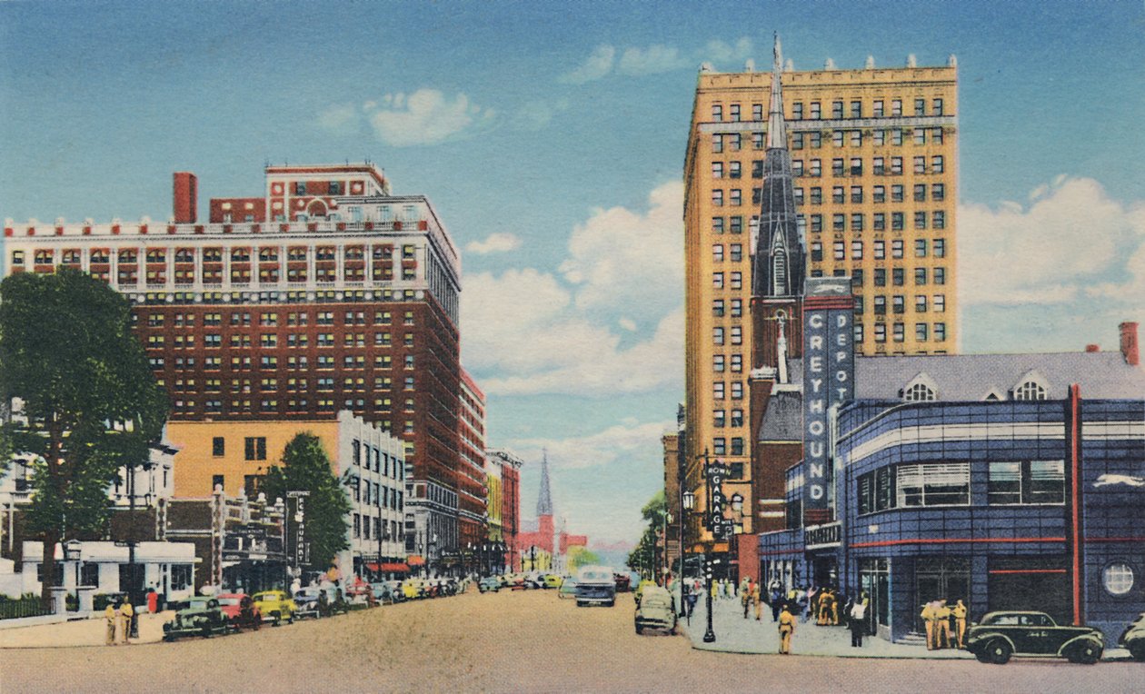 Broadway Looking East, 1942 alkotó: Caufield and Shook