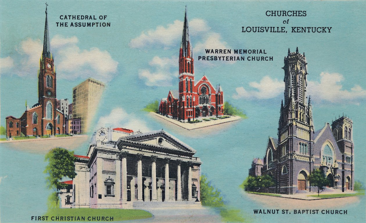Louisville-i templomok, Kentucky, 1942 alkotó: Caufield and Shook