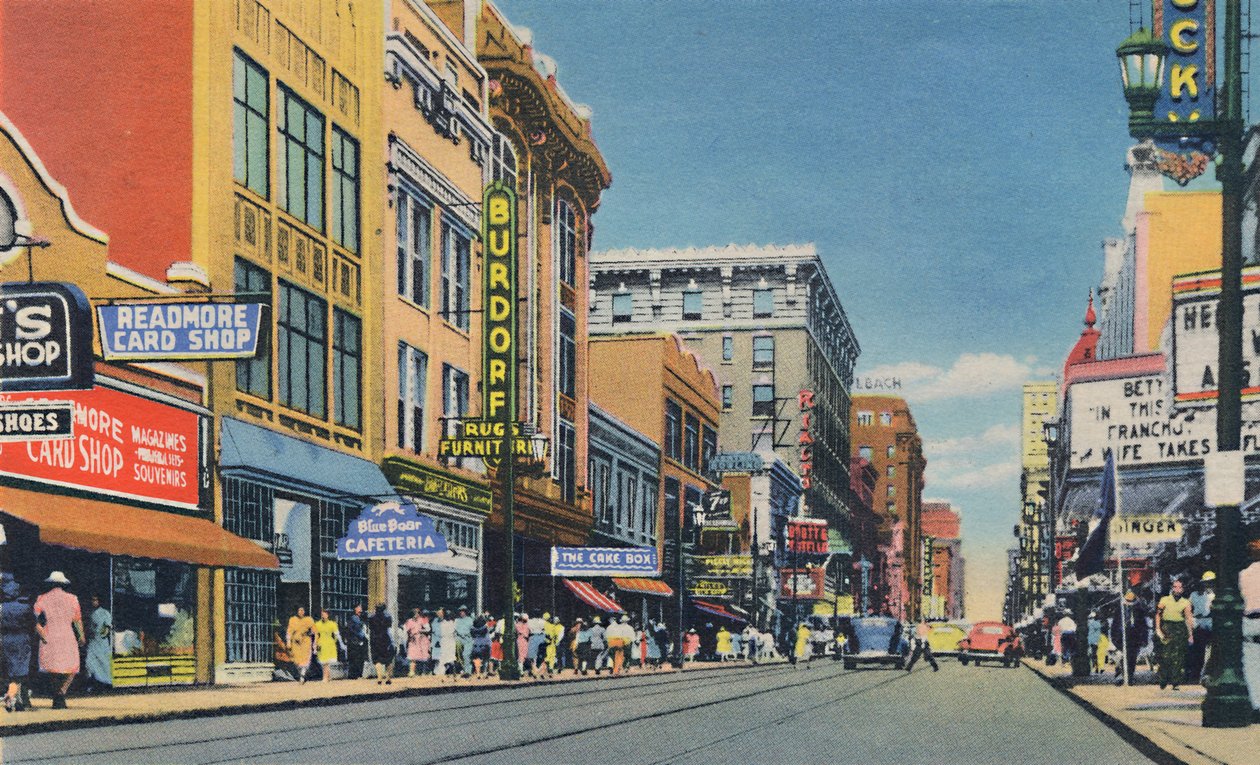 Fourth Ave., Északra nézve, 1942 alkotó: Caufield and Shook