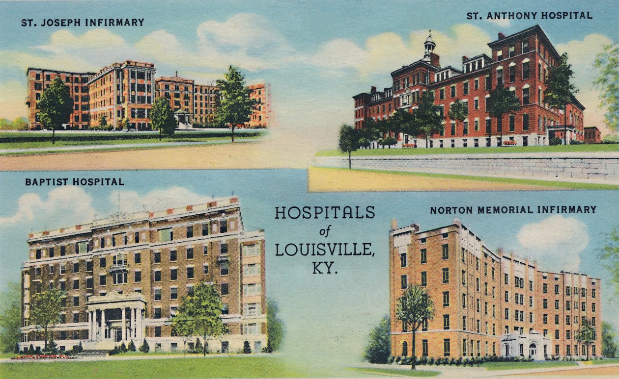 Louisville-i kórházak, KY, 1942 alkotó: Caufield and Shook