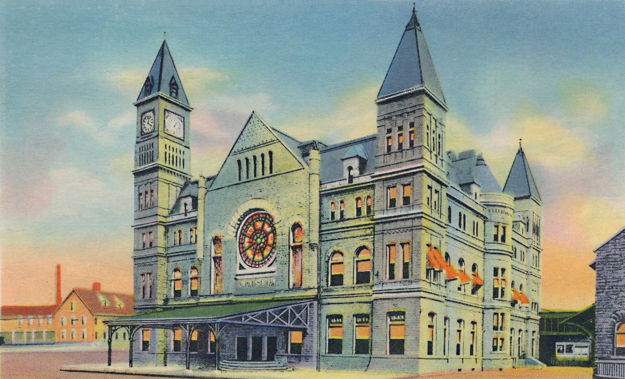 Union Station, 10. és Broadway, 1942 alkotó: Caufield and Shook