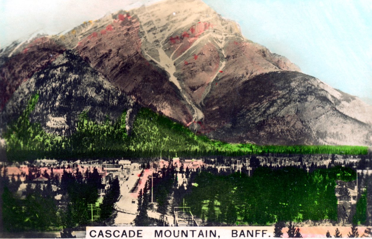 Cascade Mountain, Banff, Alberta, Kanada, 1920-as évek. alkotó: Cavenders Ltd