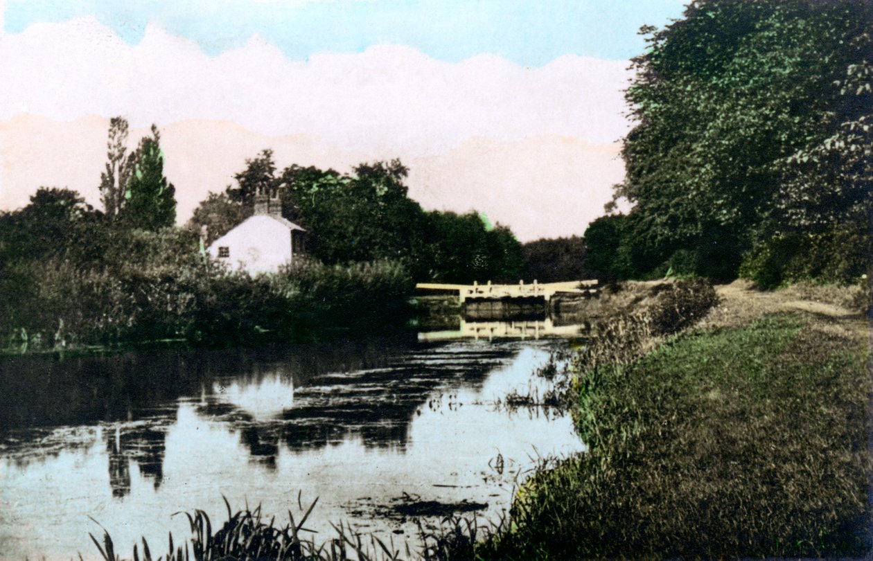 Sonning Lock a Temze folyón, Berkshire, 1926. alkotó: Cavenders Ltd