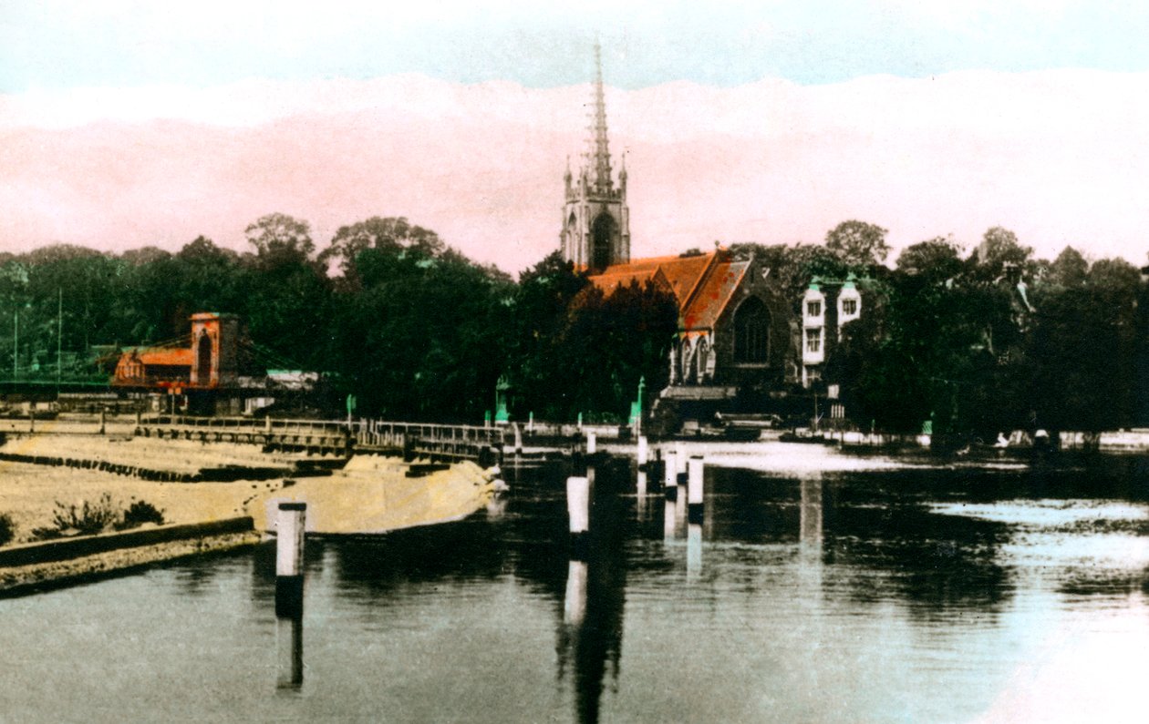 A Temze Marlow-ban, Buckinghamshire, 1926. alkotó: Cavenders Ltd